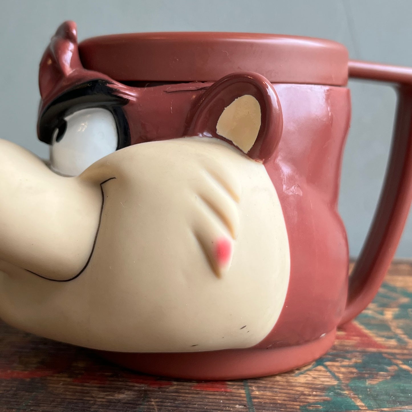 【1992】LOONEY TUNES Face mug Tasmanian Devil