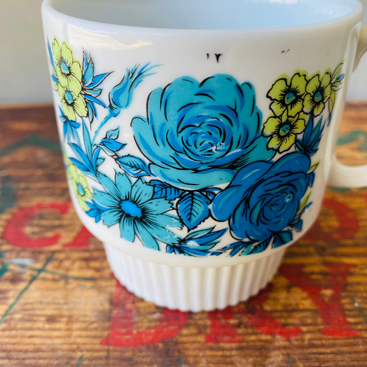 【1970s JAPAN vintage】flower mug