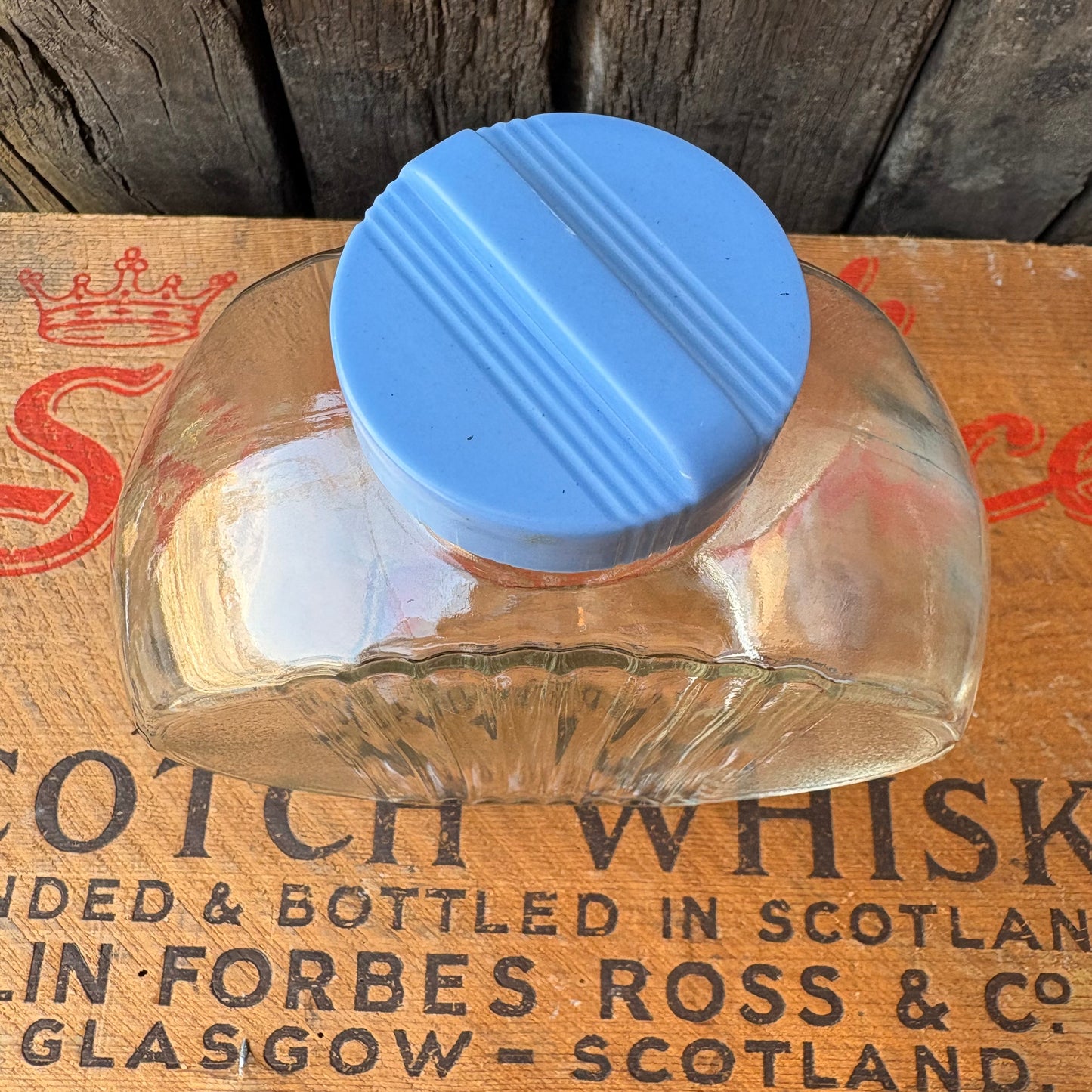 【USA vintage】Flat Glass Bottle