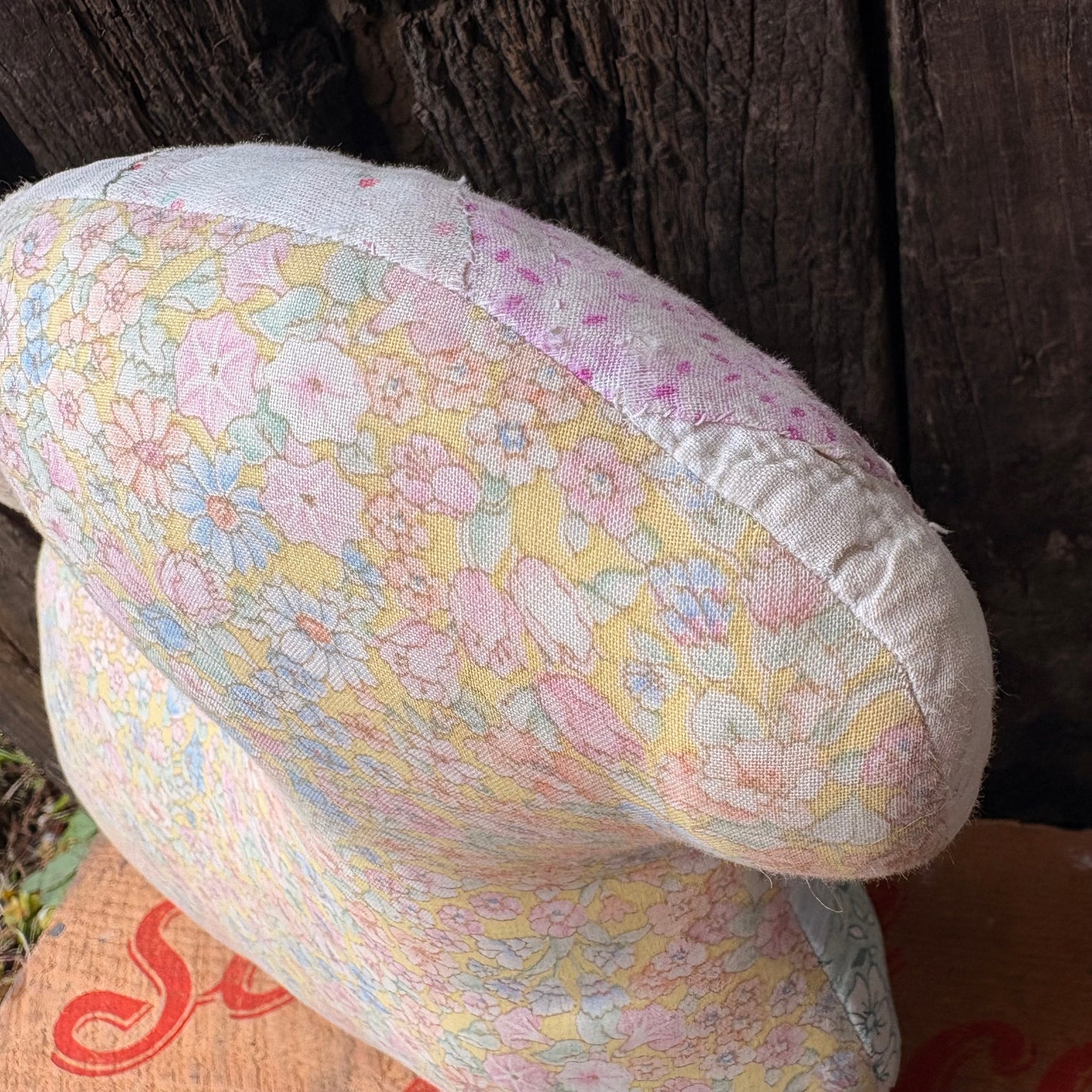 【USA vintage】Patchwork Bunny Pillow