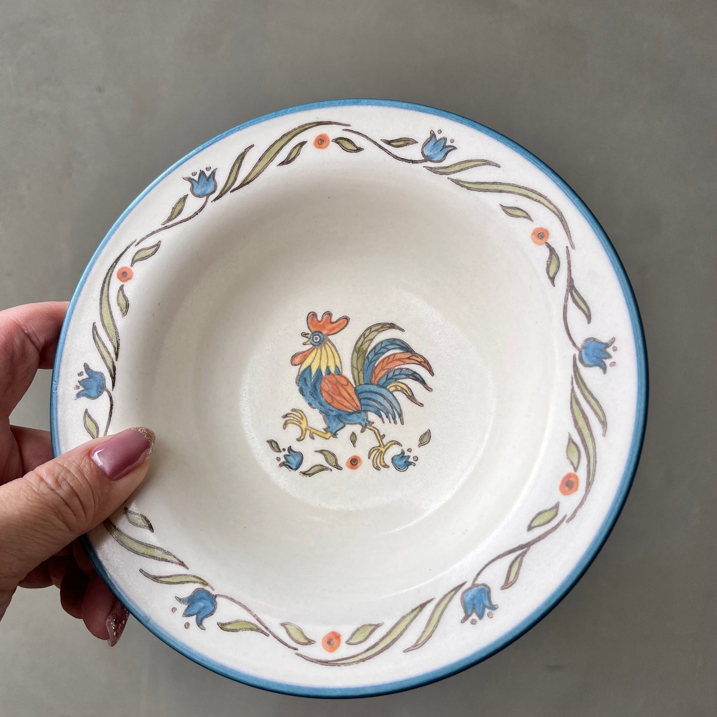 【USA vintage】Metlox Poppytrail California ROOSTER Small Plate