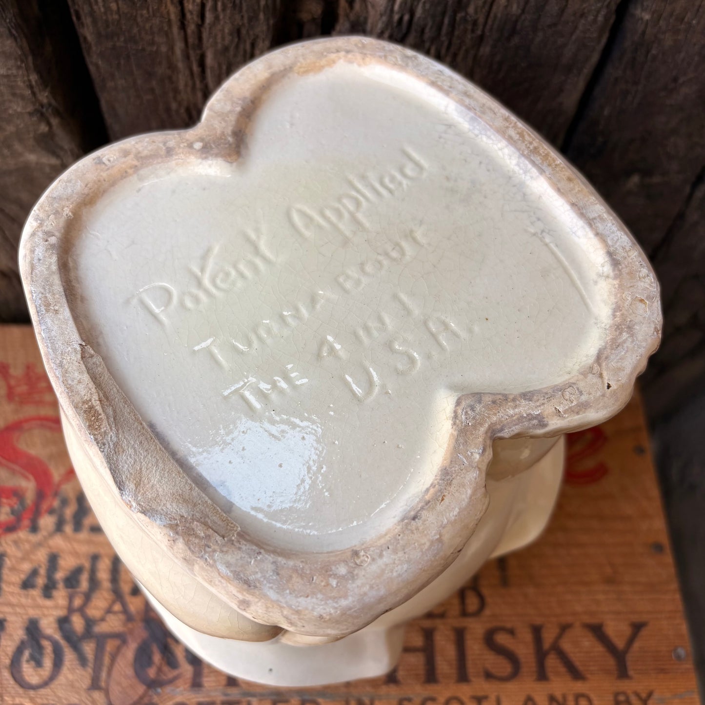 【1940s USA vintage】American Bisque Turnabout Bear Cookie Jar