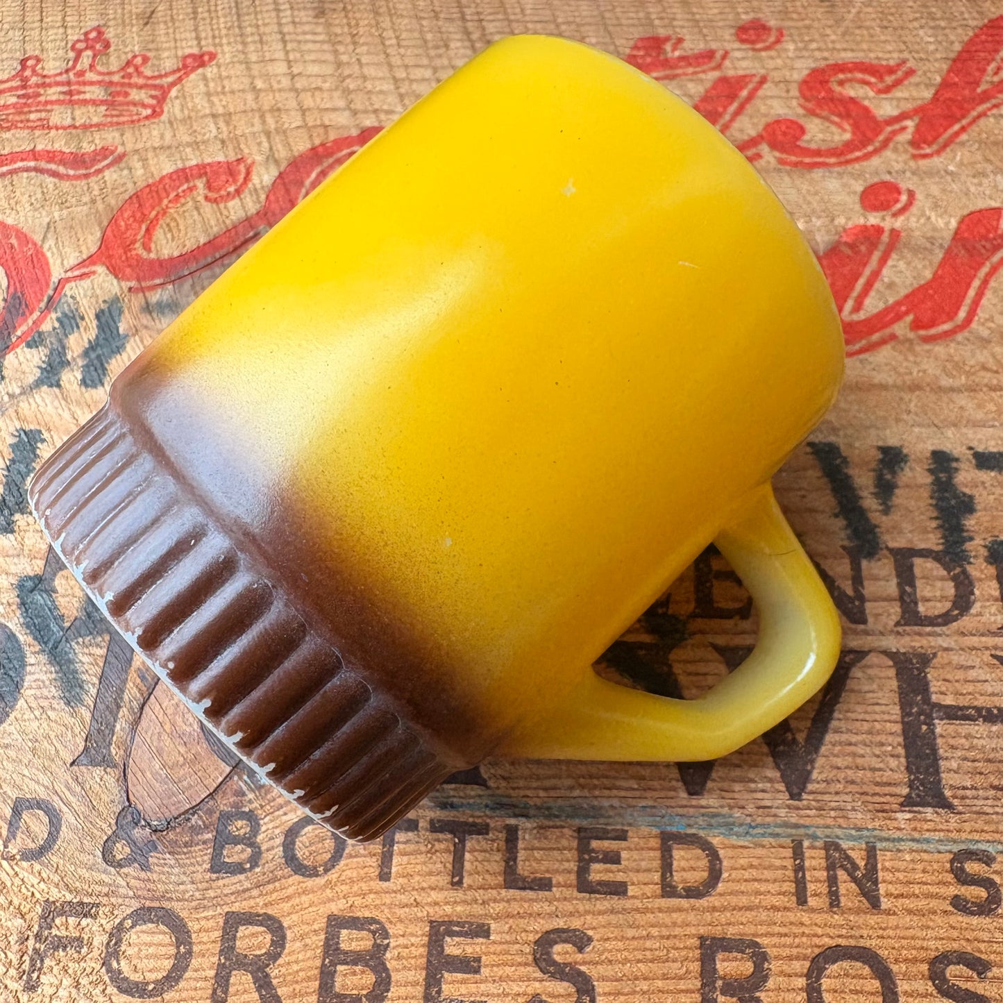 【1960s USA vintage】Fire-King ribbedbottom Mugcup
