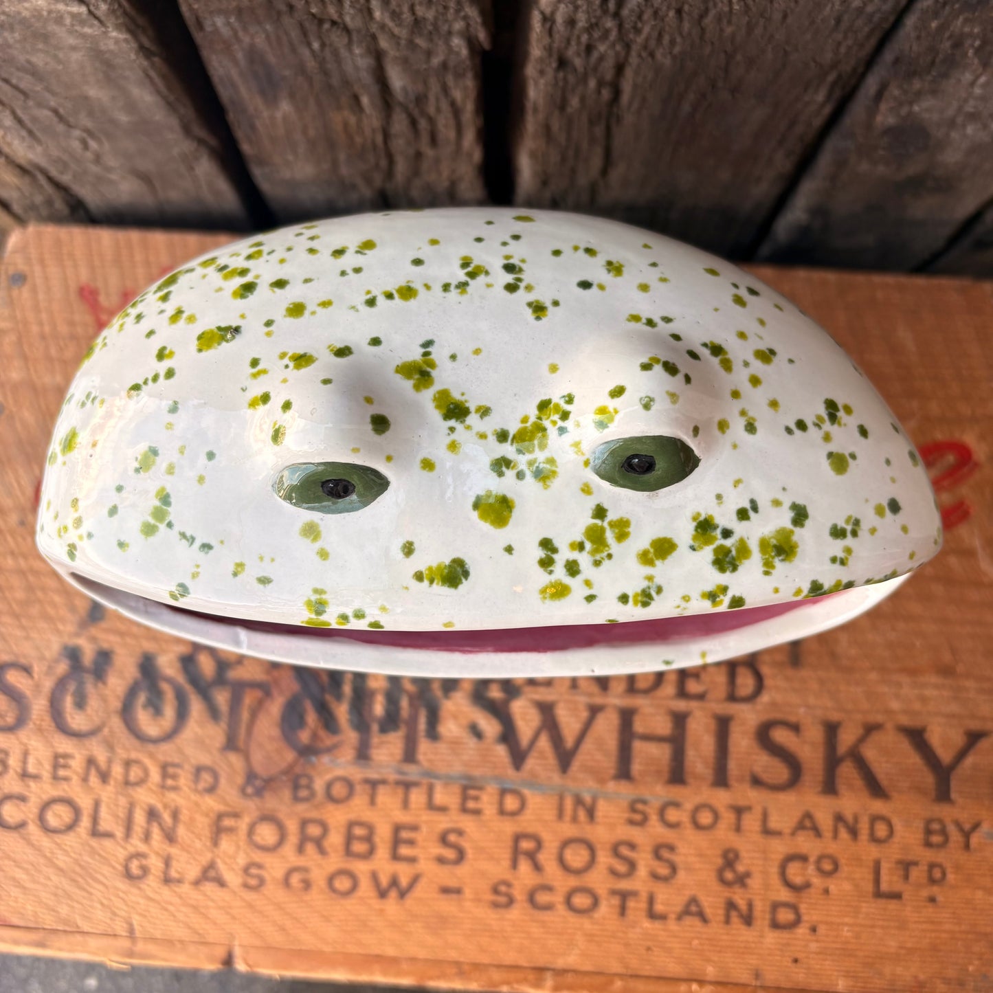 【1970s USA vintage】Ceramic Frog Candy Dish