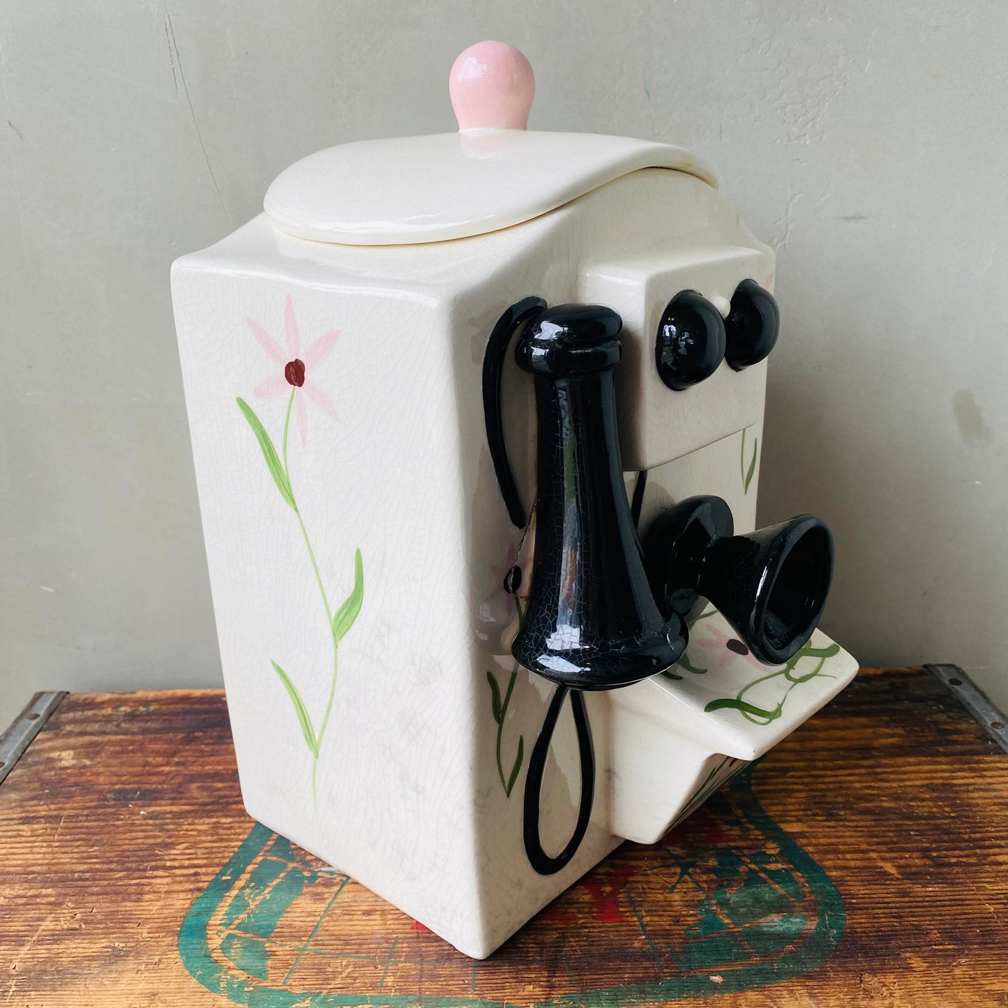 【1948 USA vintage】sierra vista pottery phone cookie jar