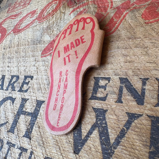 【USA vintage】Boy Scouts of America I MADE IT! Leather Neckerchief Slide