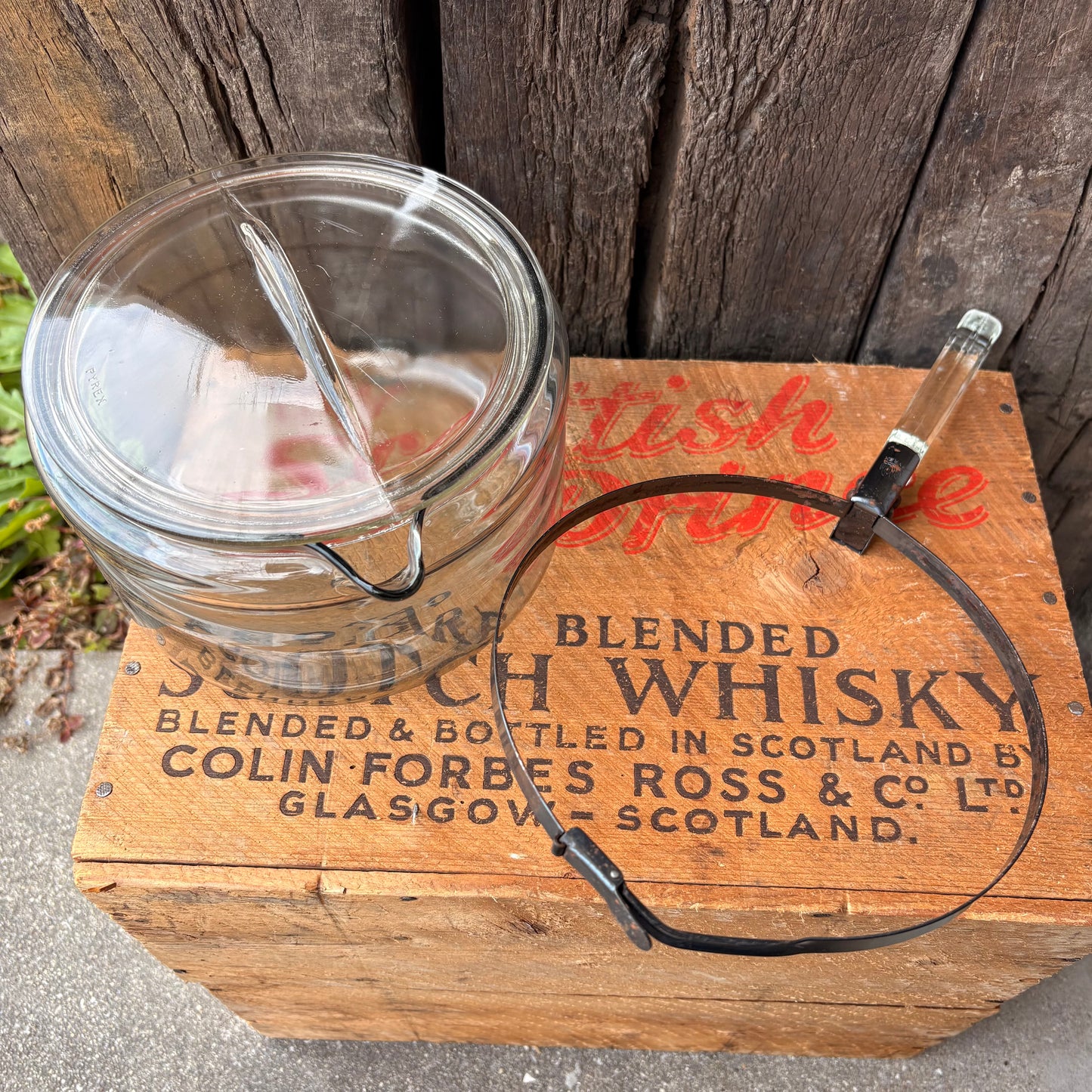 【1940s USA vintage】PYREX FLAME WARE Glass saucepan 6324-B