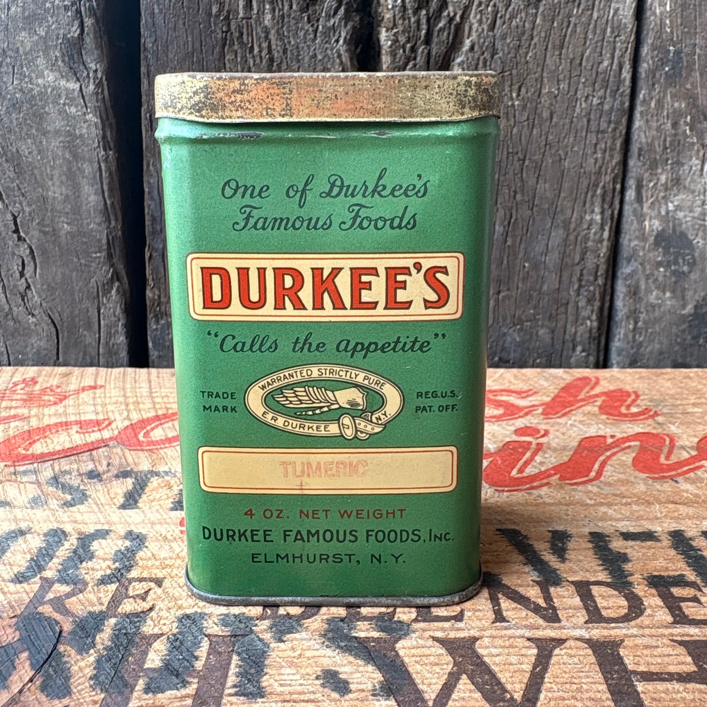 【1930s-1940s USA vintage】DURKEE’S Spice Tin can