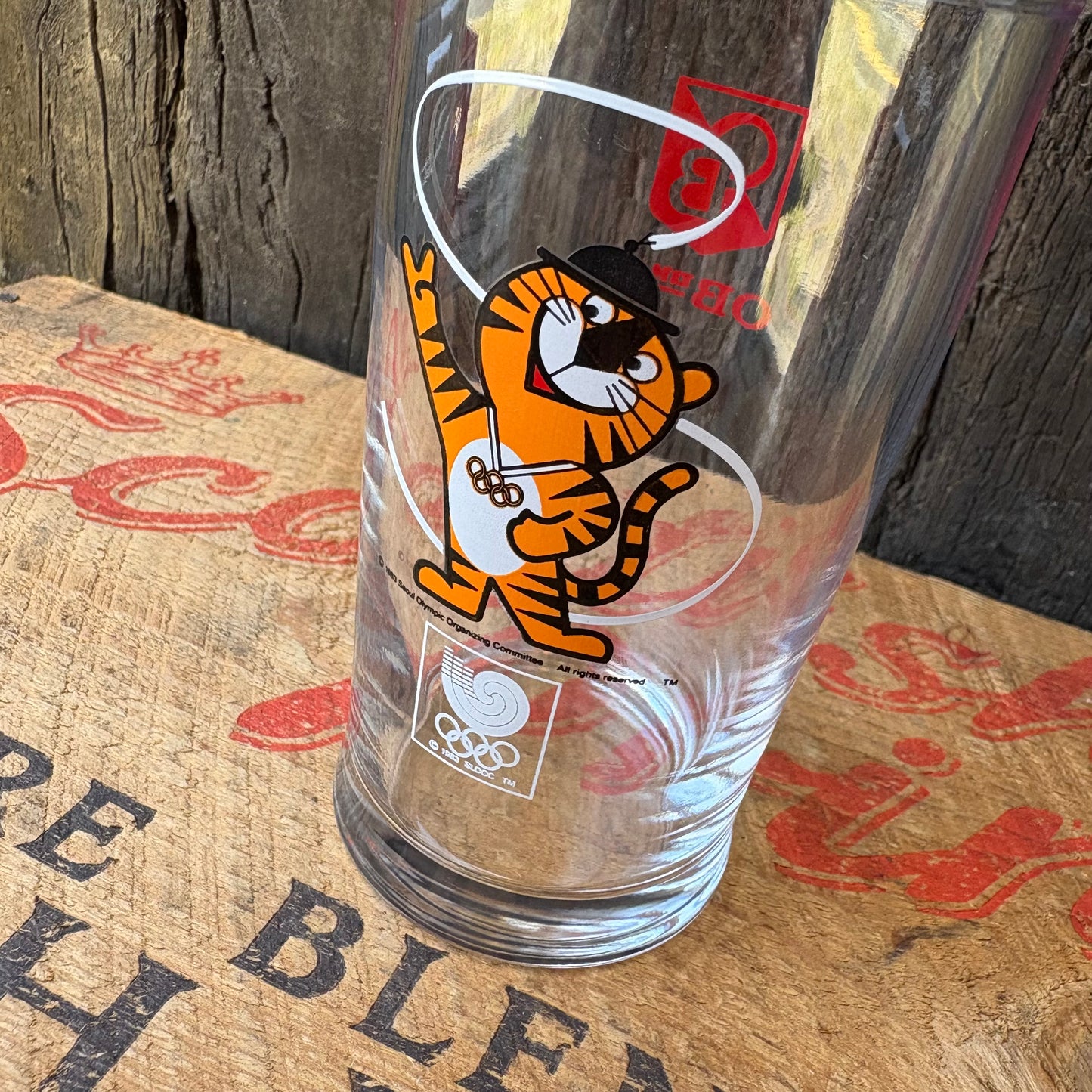 【1980s vintage】Seoul Olympic Hodori Glass