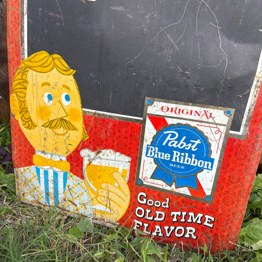 【1960s USA vintage】Pabst Blue Ribbon Beer Advertising Chalkboard
