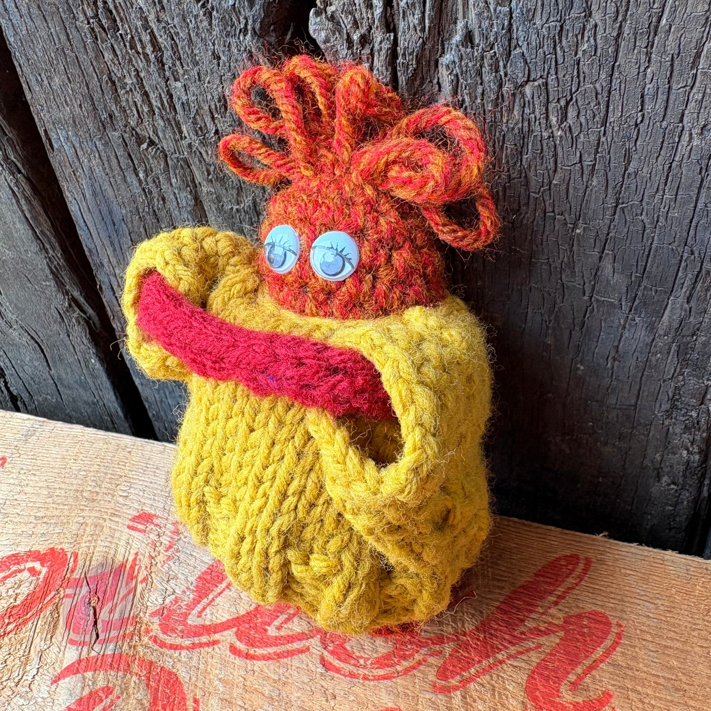 【USA vintage】handmade knitted plush toy