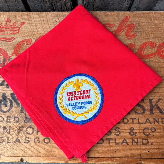 【1950s USA vintage】VALLEY FORGE COUNCIL 1959 SCOUT VICTORAMA Boy Scout Neckerchief
