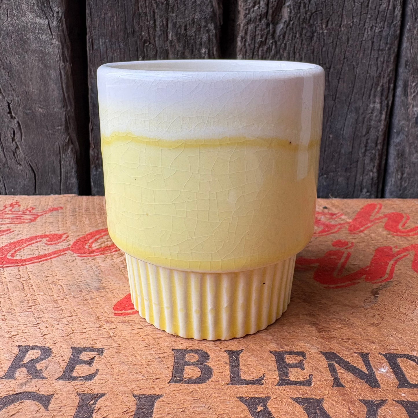 【1970s JAPAN Vintage】mugcup Yellow