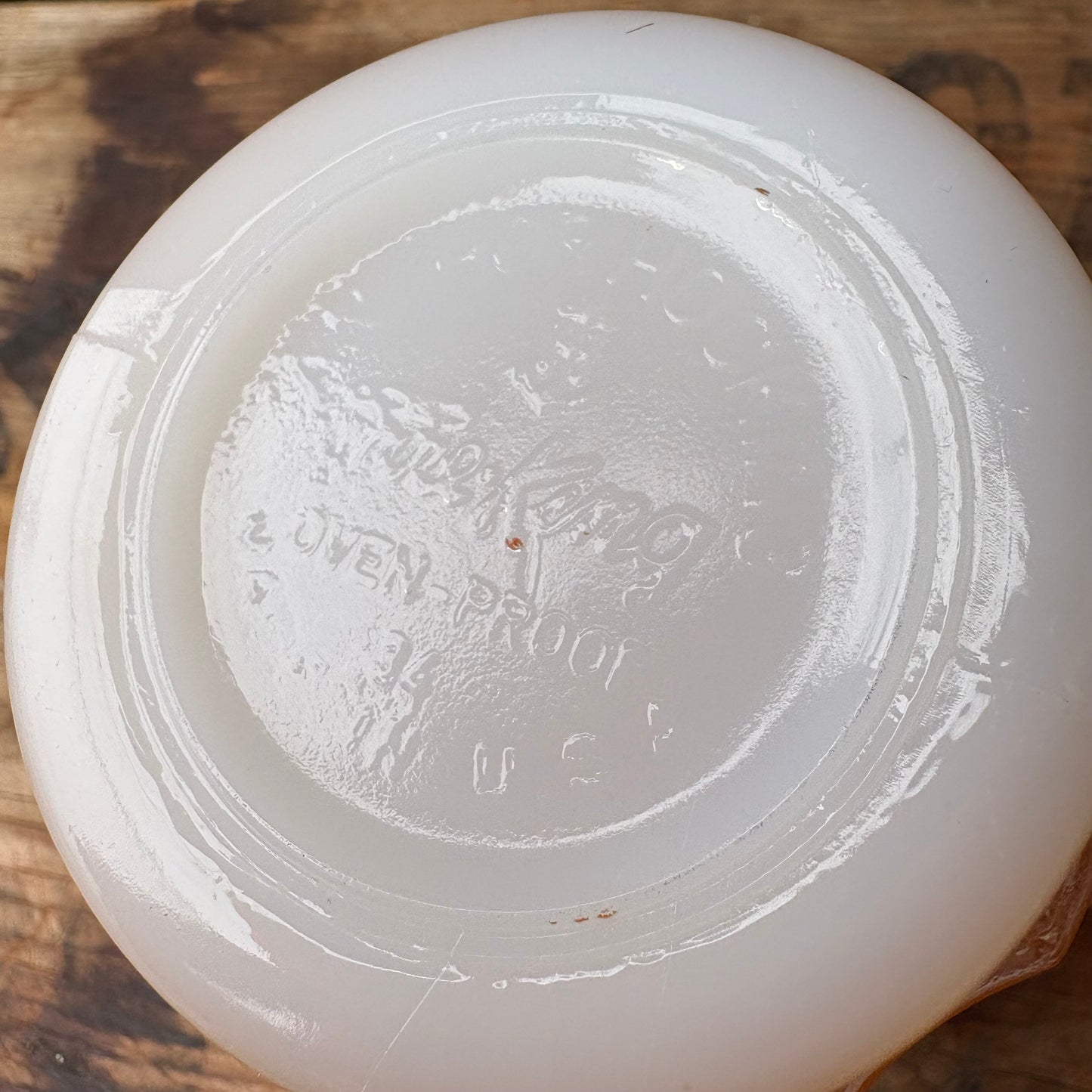 【1960s-1976 USA vintage】Fire-King Kimberley mug Peach Lustre