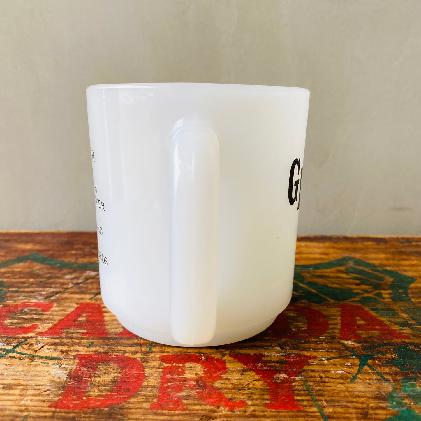 【USA vintage】Glas bake mug GRANDPA