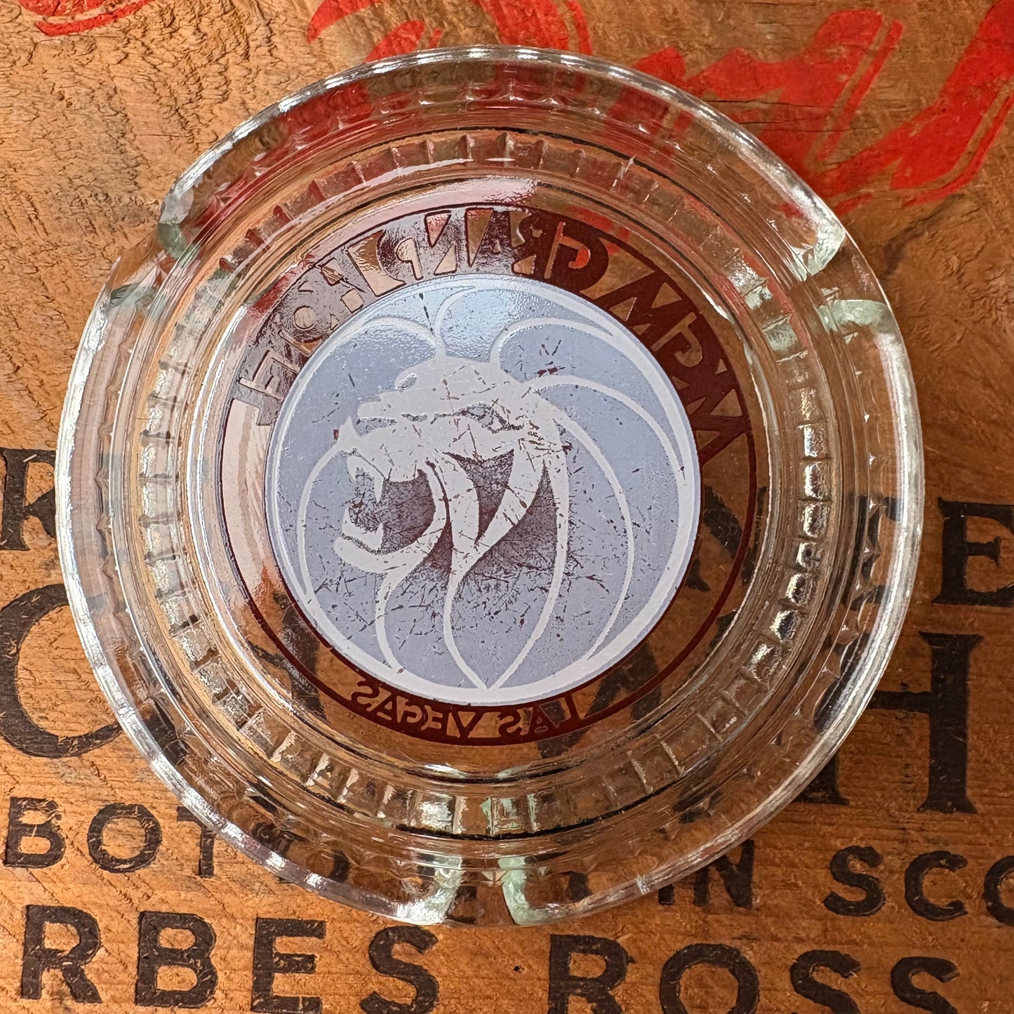 【USA vintage】MGM GRAND HOTEL casino glass ashtray
