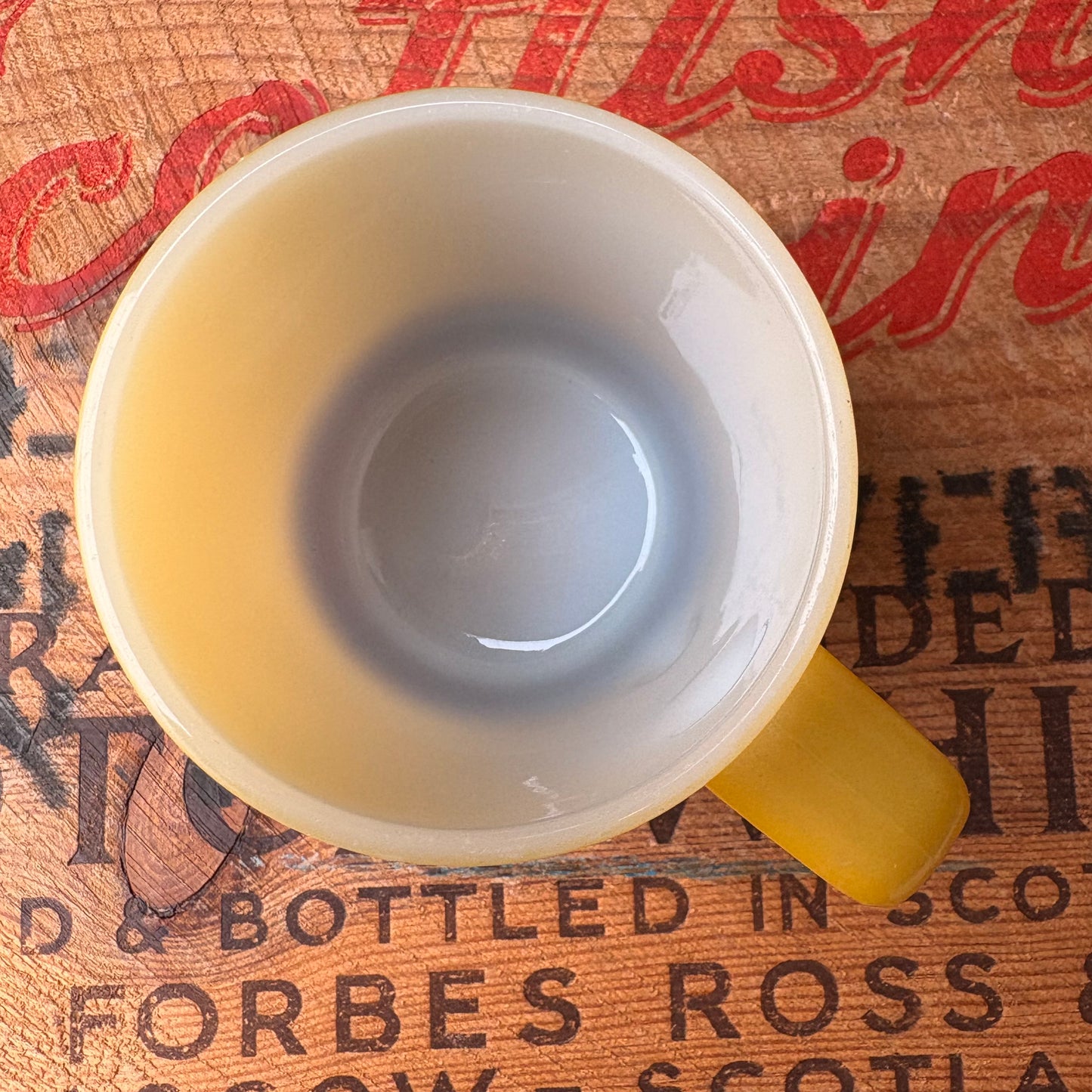 【1960s USA vintage】Fire-King ribbedbottom Mugcup