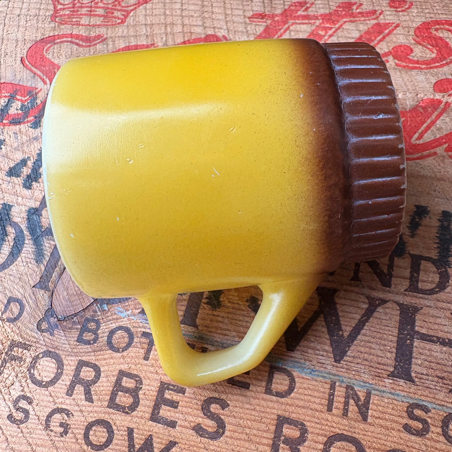 【1960s USA vintage】Fire-King ribbedbottom Mugcup