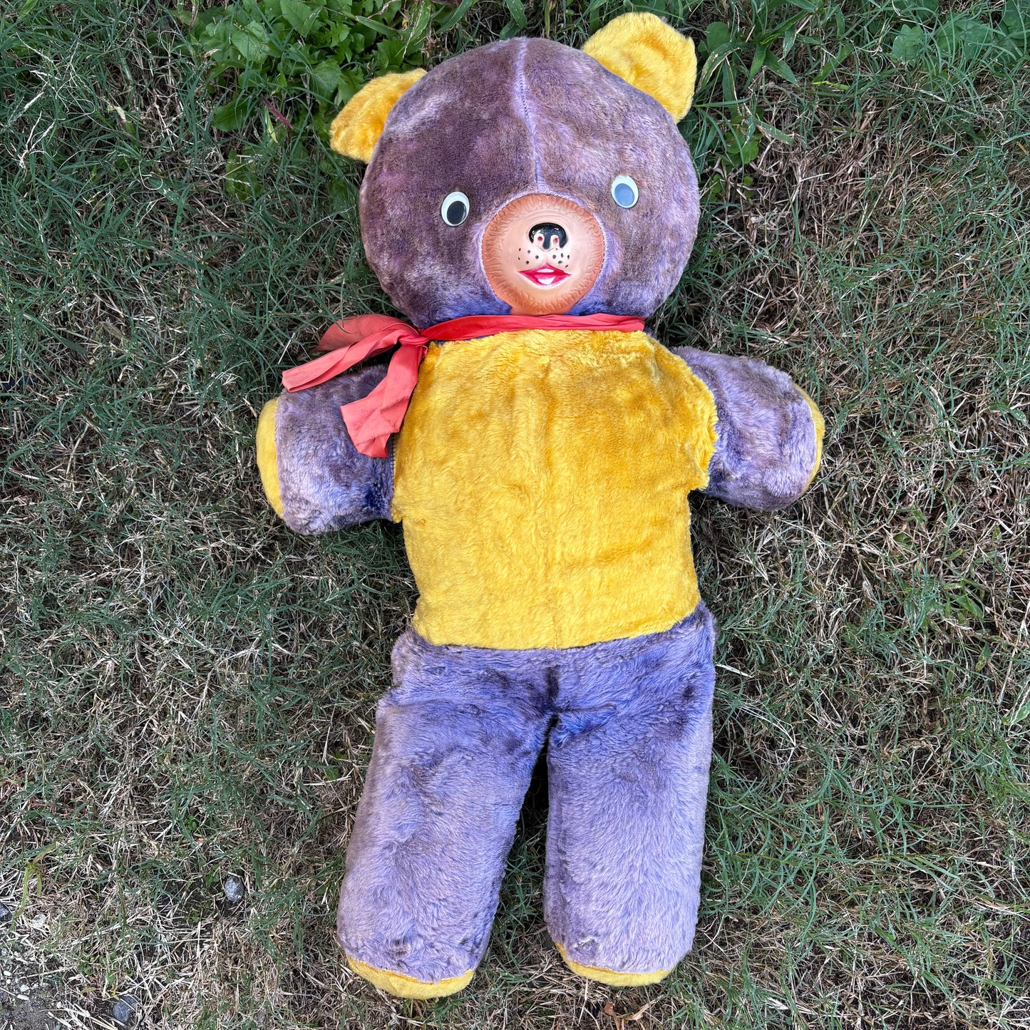 【1950s USA Vintage】 rubber face teddy bear