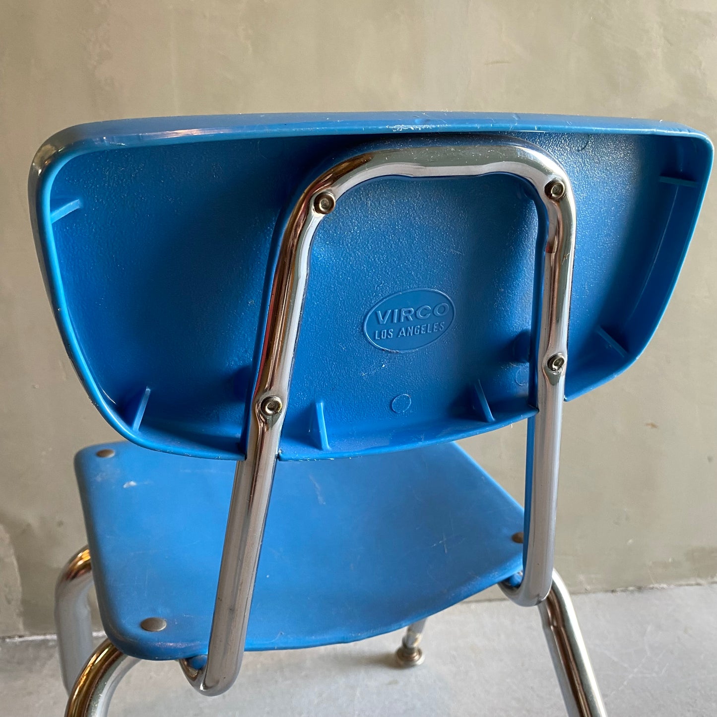 【USA vintage 】VIRCO kids chair blue S