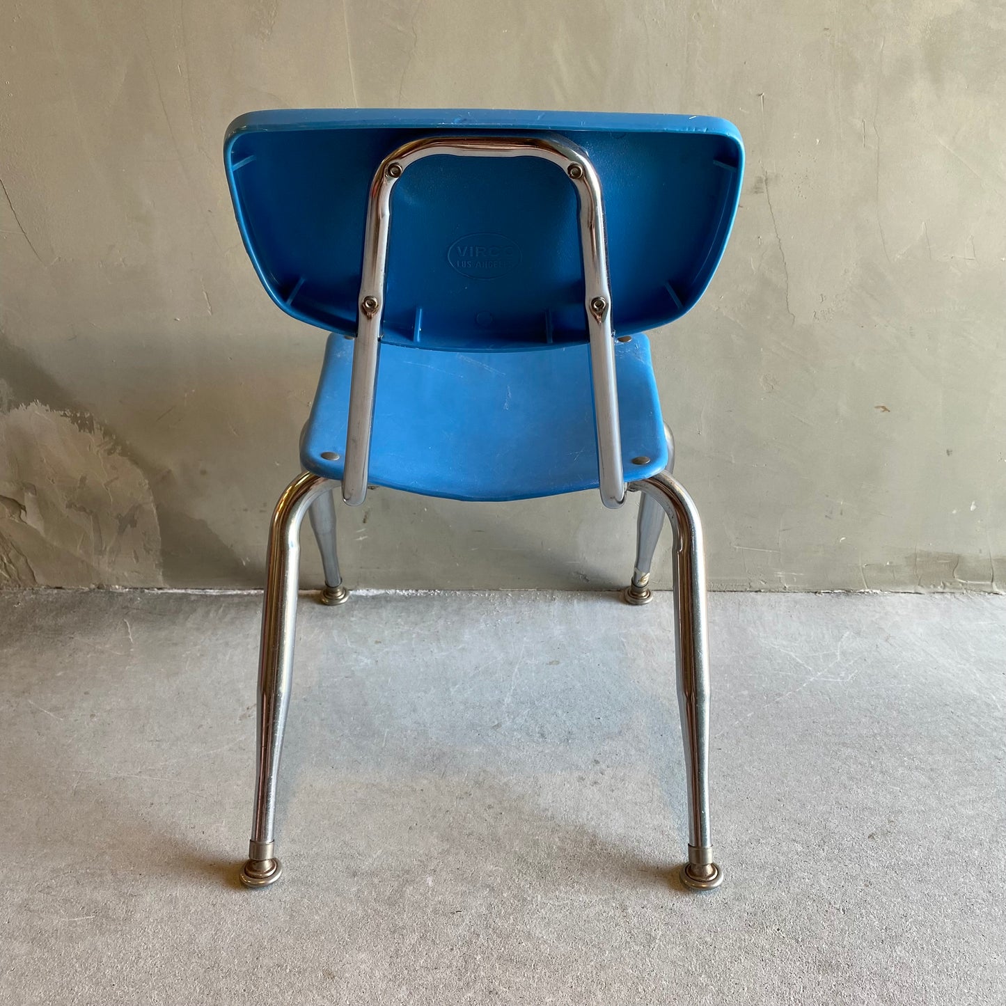 【USA vintage 】VIRCO kids chair blue S