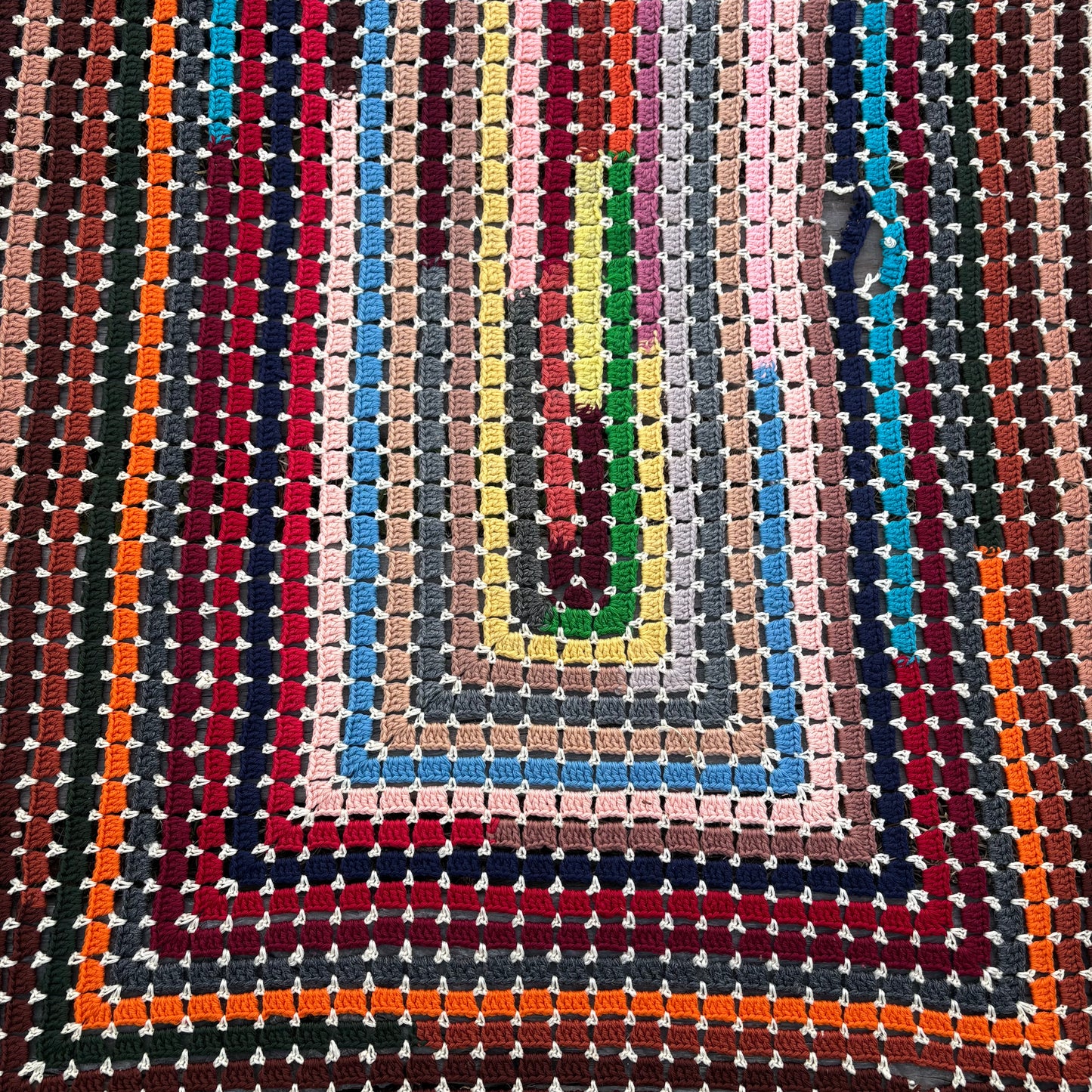 【USA vintage】 granny square blanket