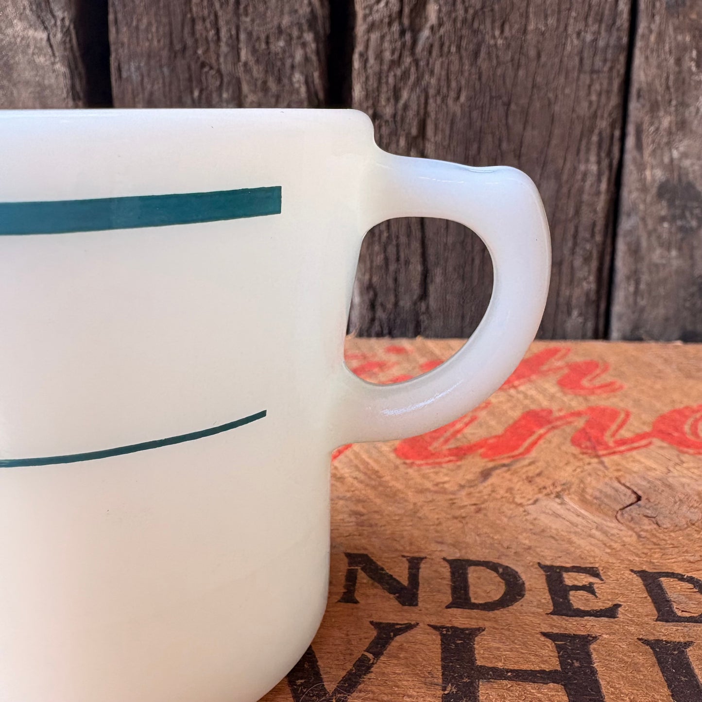 【1970s USA vintage】PYREX U.S. Military Milk Glass Mug