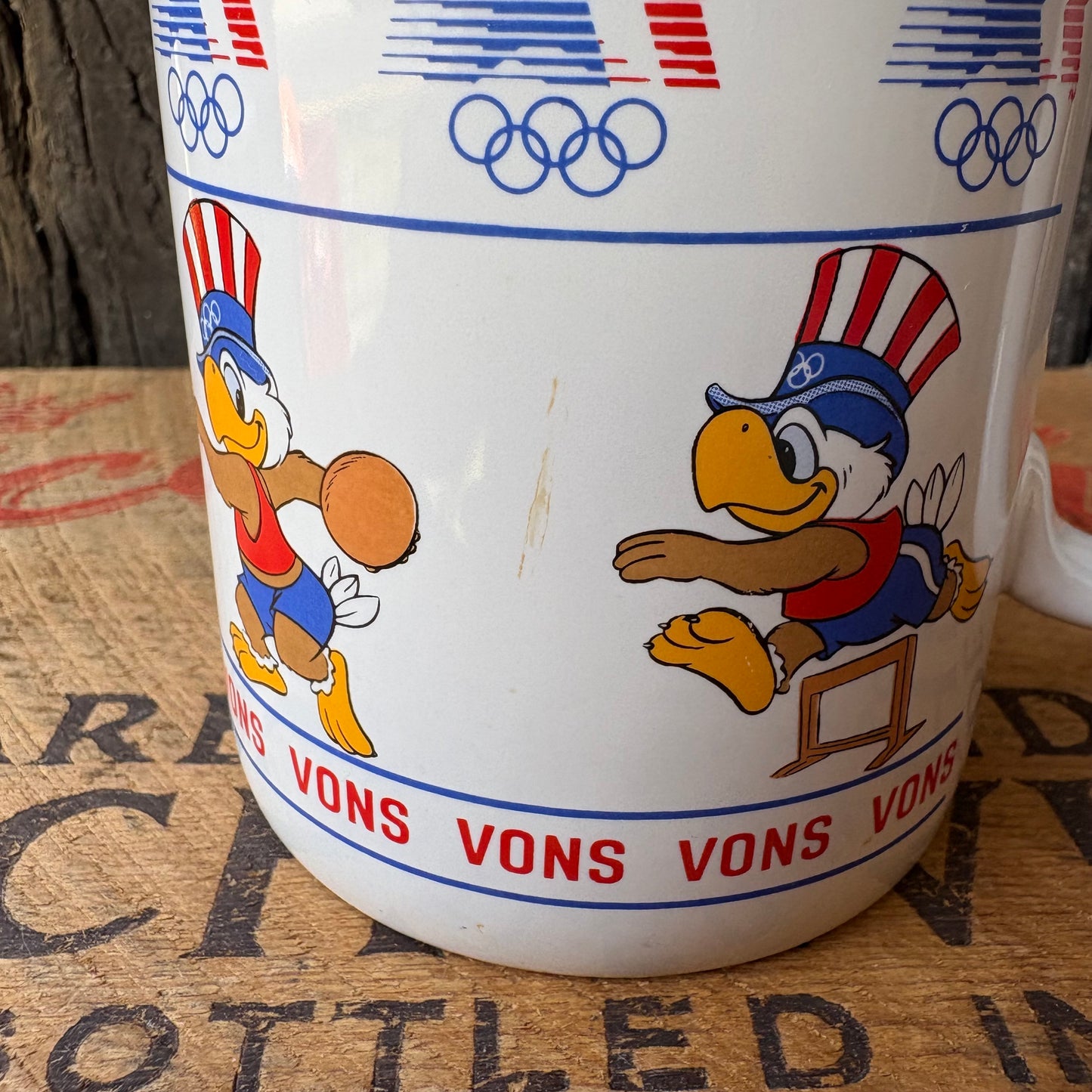 【1980s USA vintage】Papel Sam the Olympic Eagle Mug