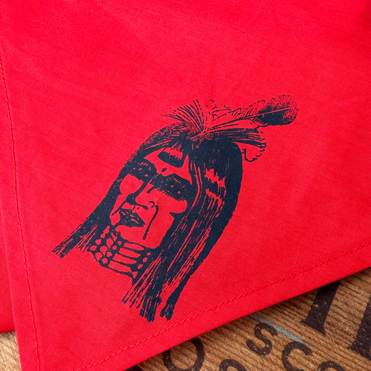 【1970s USA vintage】Native American Chief Print Neckerchief