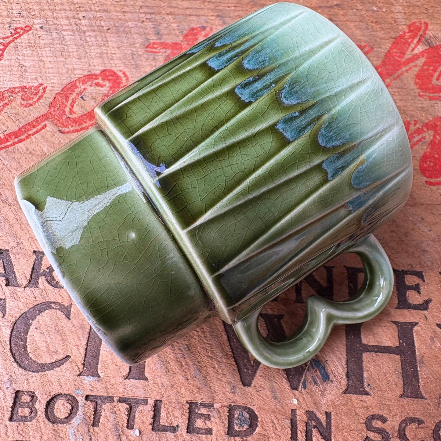 【1970s vintage】JAPAN stacking mug Green