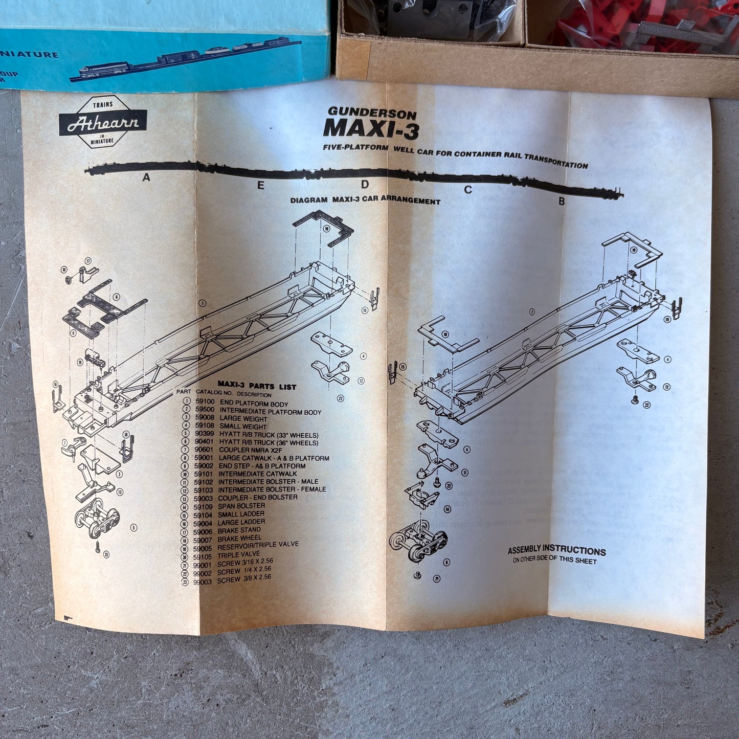 【USA vintage】Athearn APC STACK TRAIN 48’ Well Car HO Scale Kit