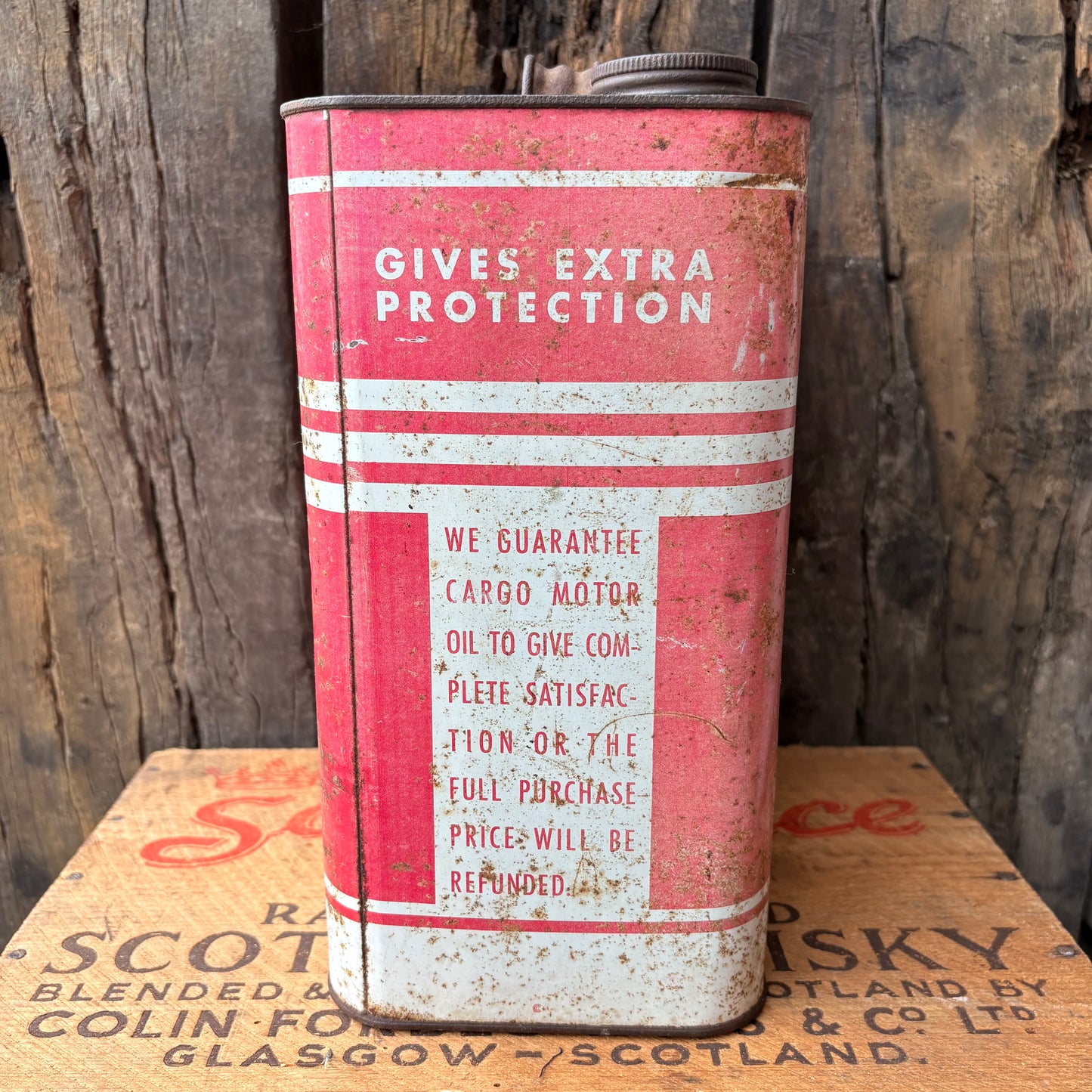 【USA vintage】Fleet Oil Co. CARGO MOTOR OIL Can