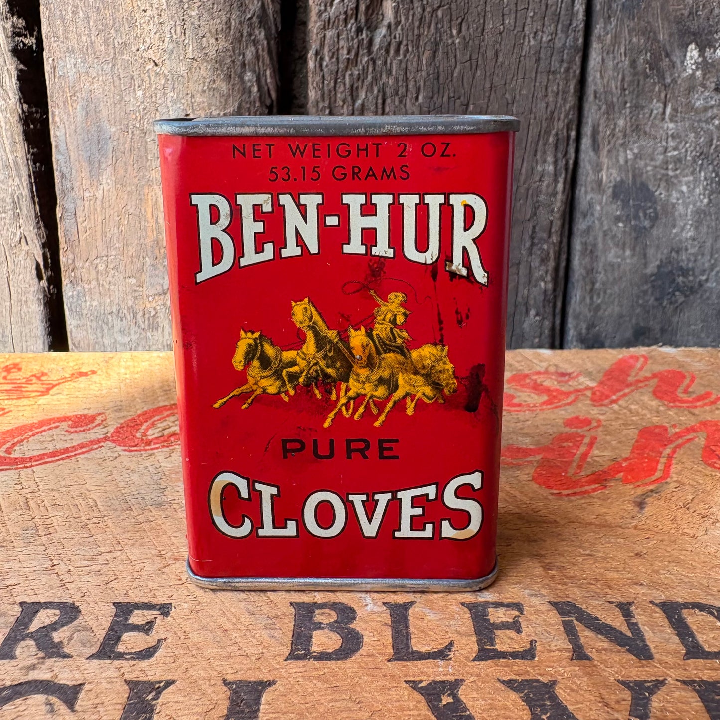 【1950s USA vintage】BEN-HUR Spice Tin Cans