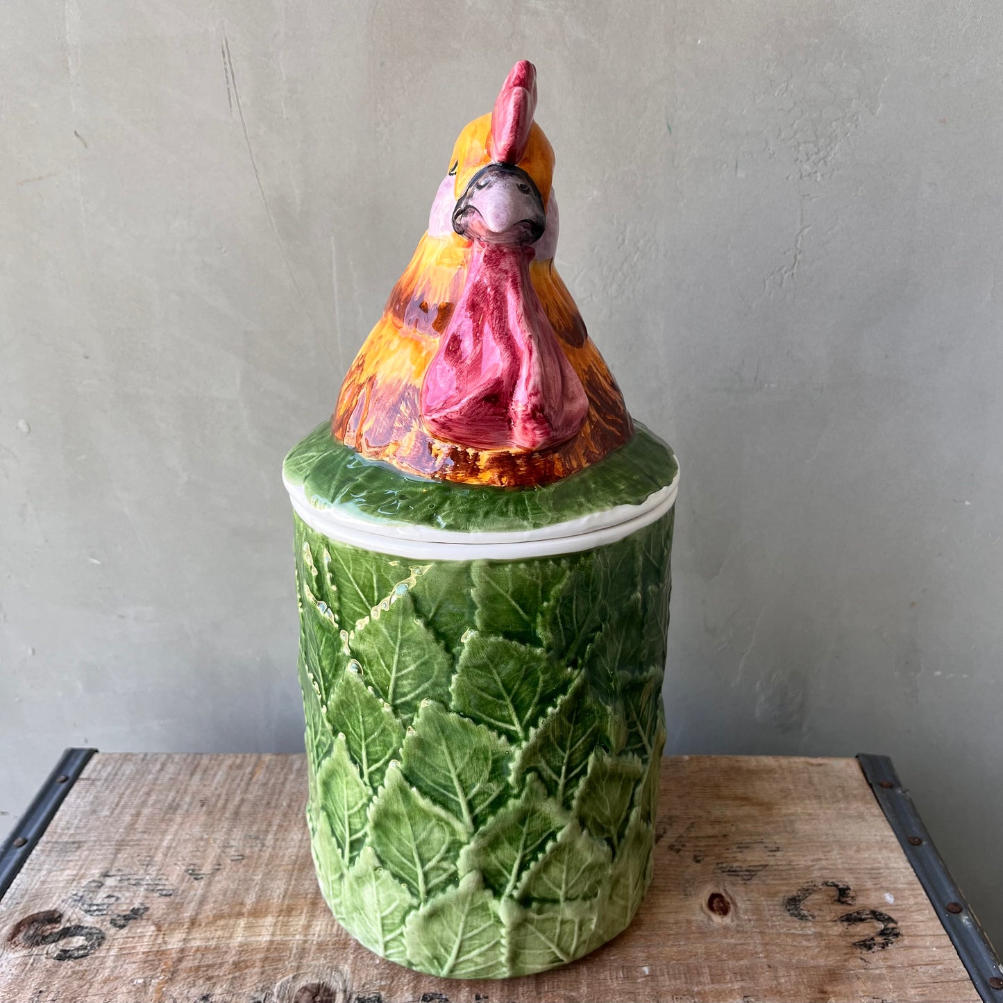 【Italy vintage】Rooster Canister