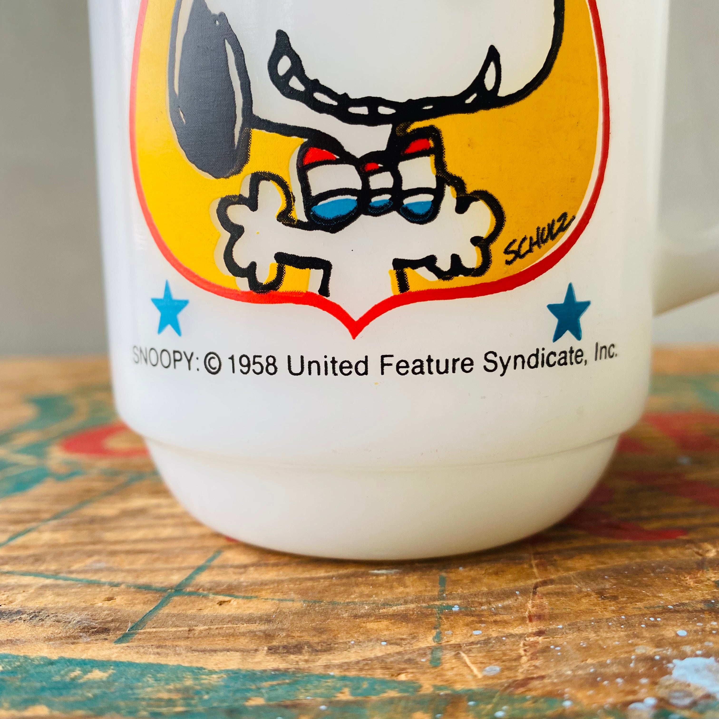 【1980 USA vintage】Fire-King SNOOPY 大統領選