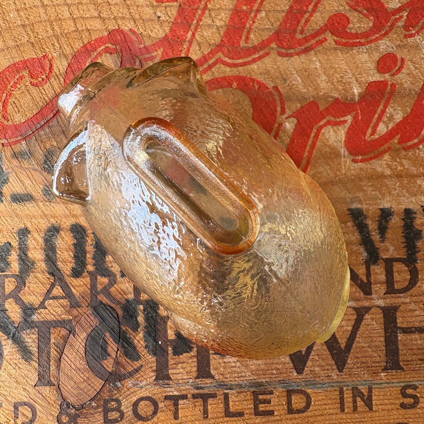 【1950s-1980s USA vintage】Anchor Hocking Glass Piggy Bank