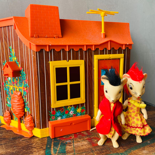 【1960s USA vintage】Remco MR&MRS.MOUSE HOUSE