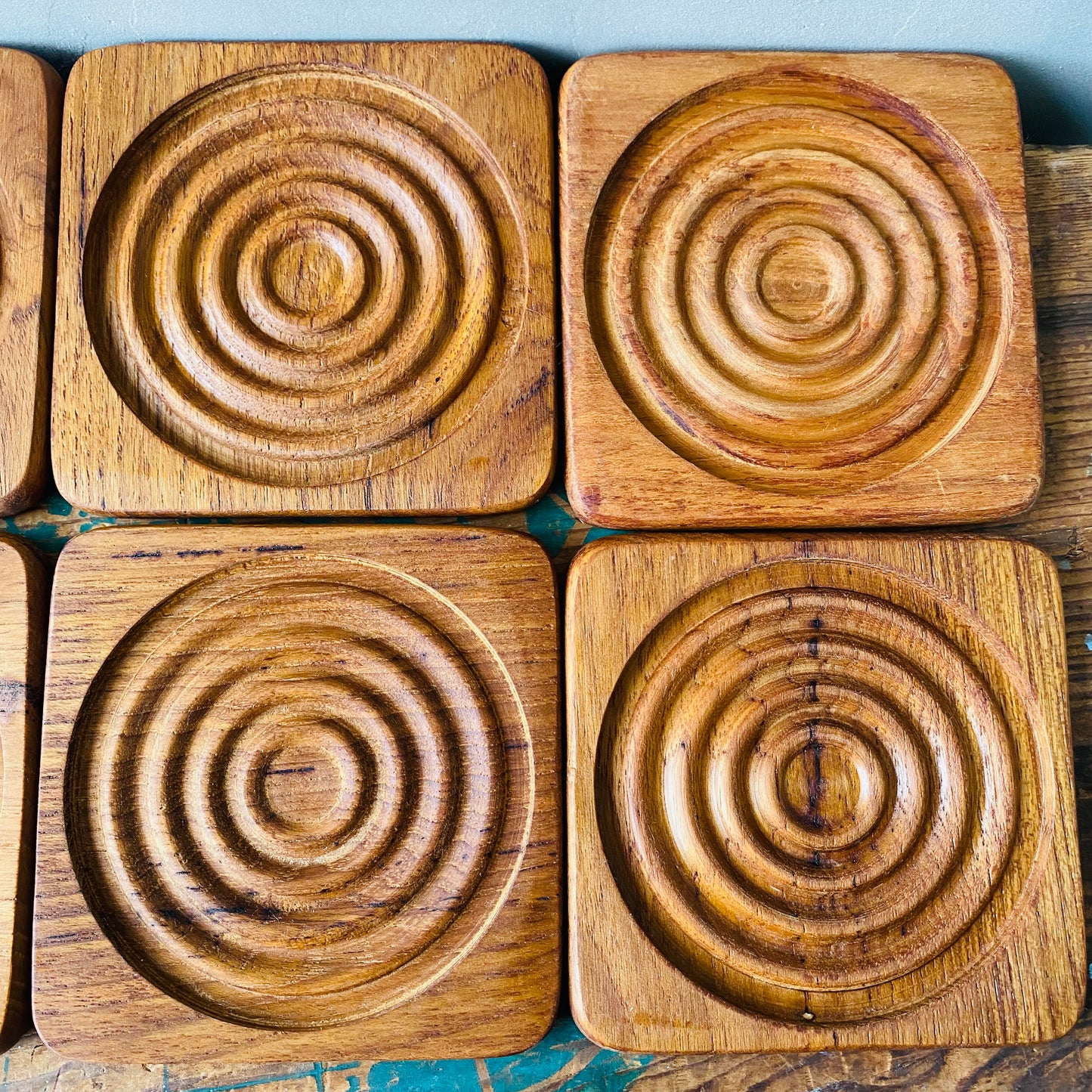 【vintage】GOOD WOOD coaster set