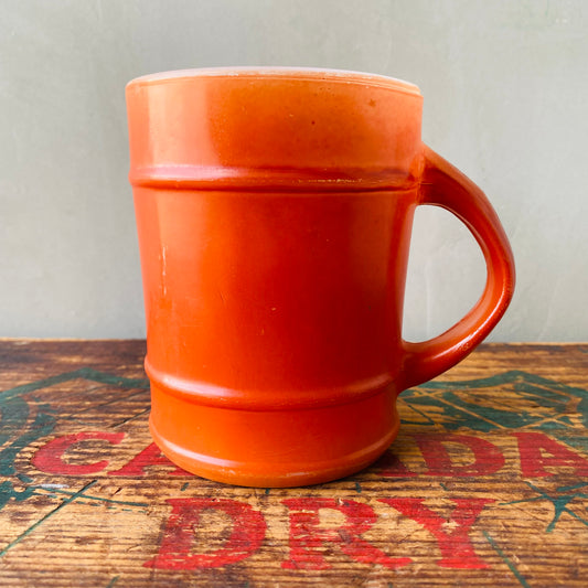 【1960-1976 USA vintage】Fire-King BARREL mug Brown