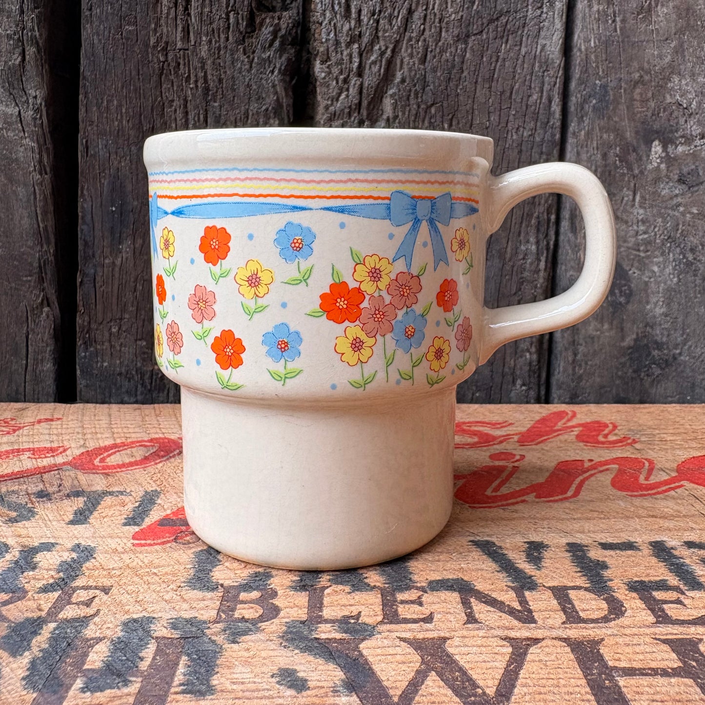 【1970s JAPAN vintage】Flower Mug Cup