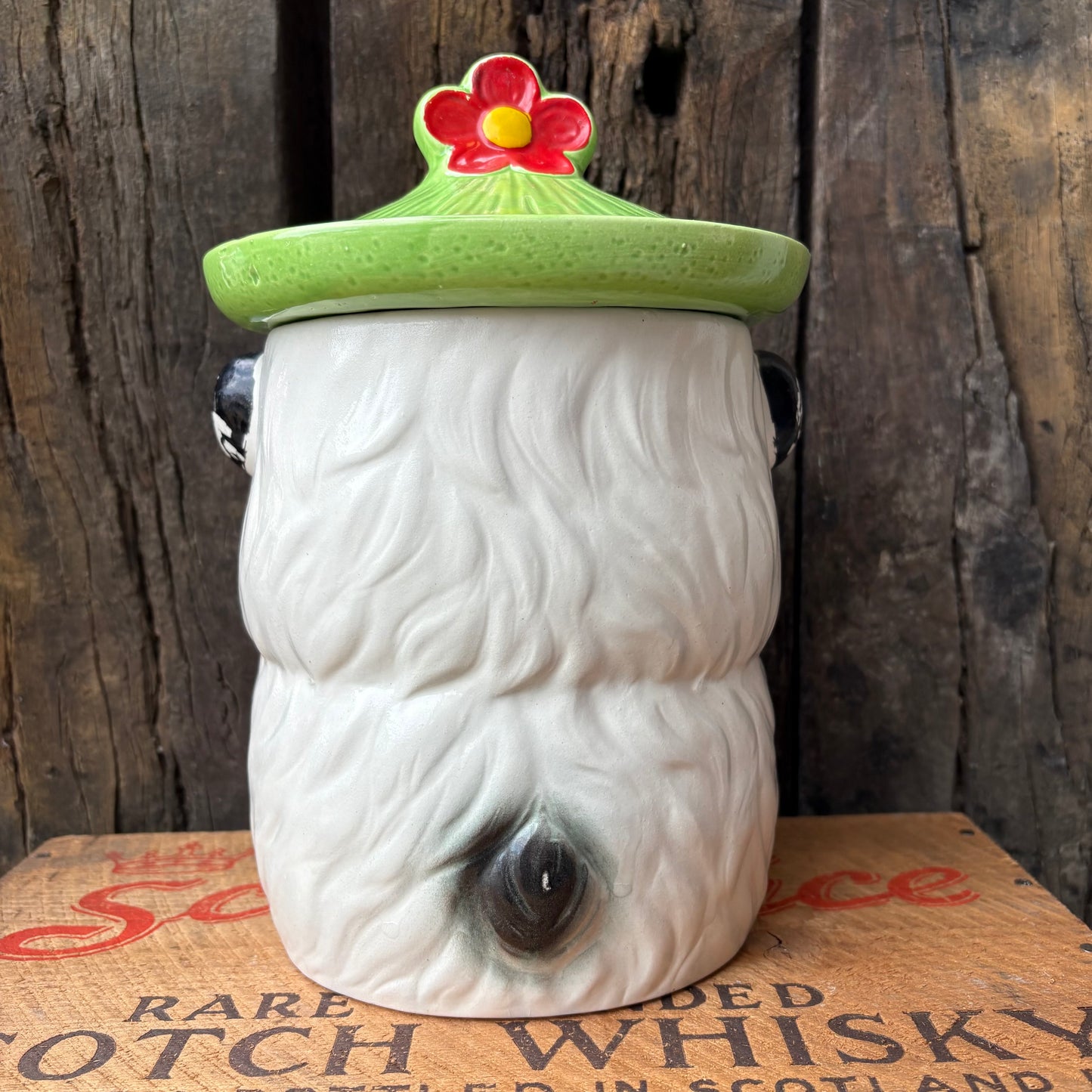 【1960s JAPAN vintage】Ceramic Cookie Jar panda