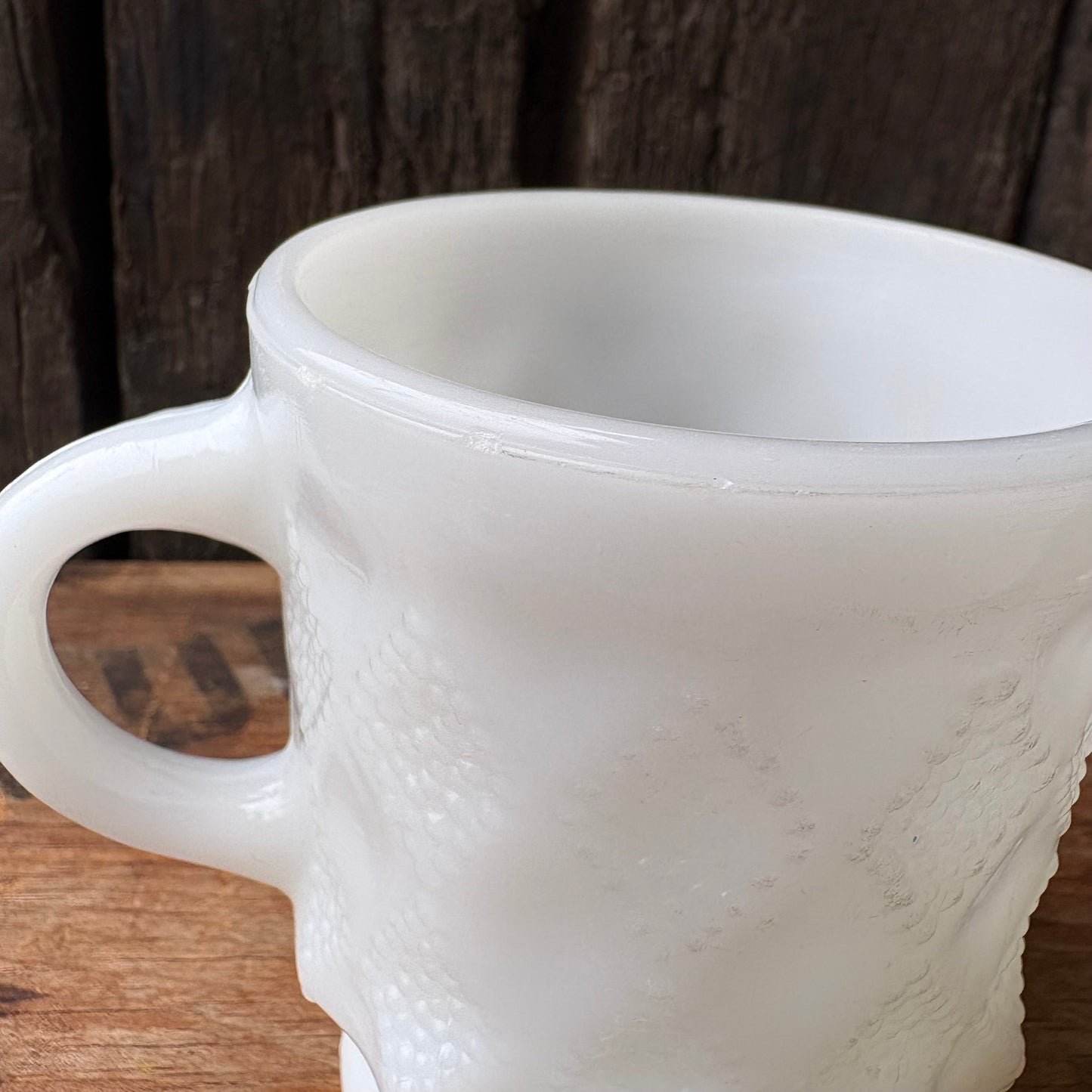 【1960s-1976 USA vintage】Fire-King Kimberley mug White