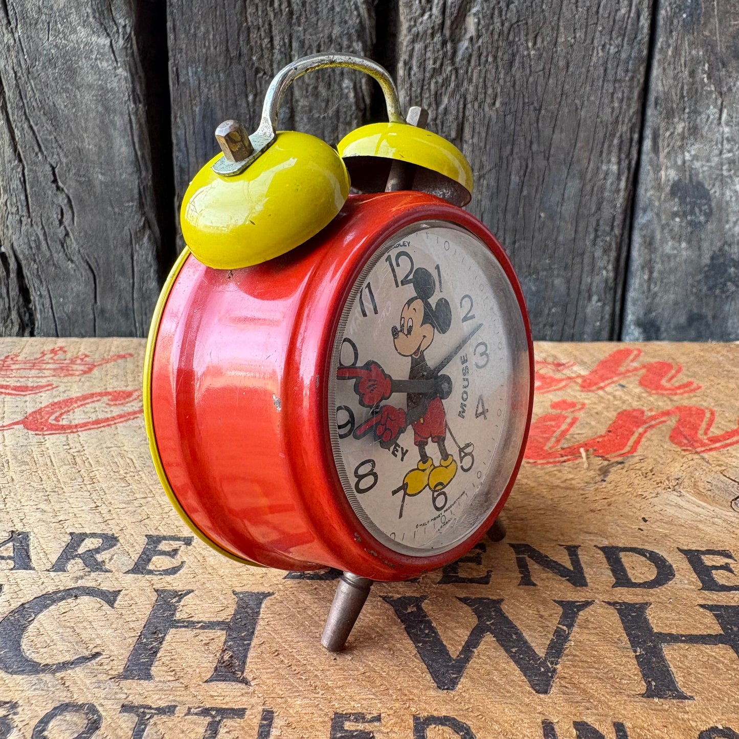 【1960s Germany vintage】BRADLEY Mickey Mouse Alarm Clock