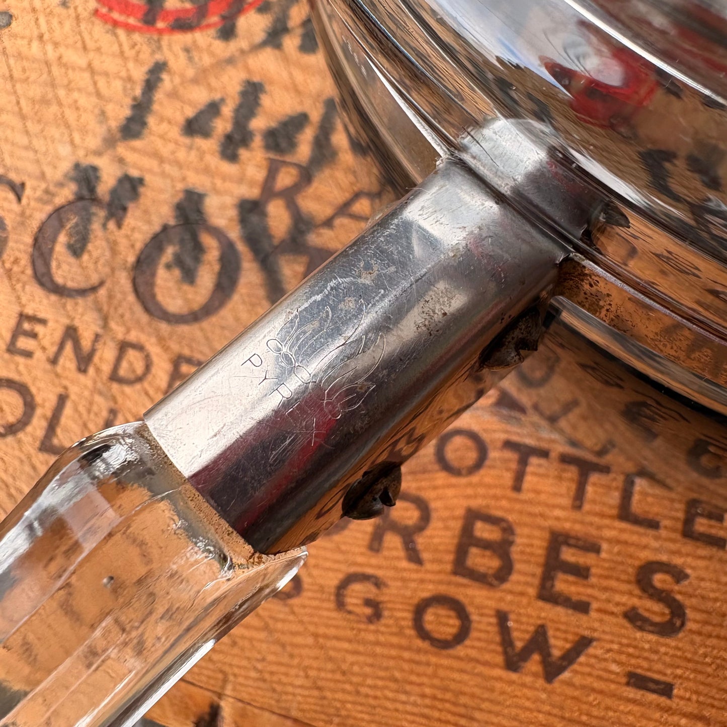 【1940s USA vintage】PYREX FLAME WARE Glass saucepan 7324-B