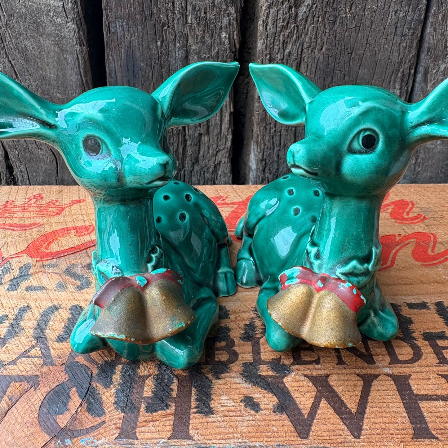 【1950s JAPAN Vintage】Lefton Ceramic Deer Figurines