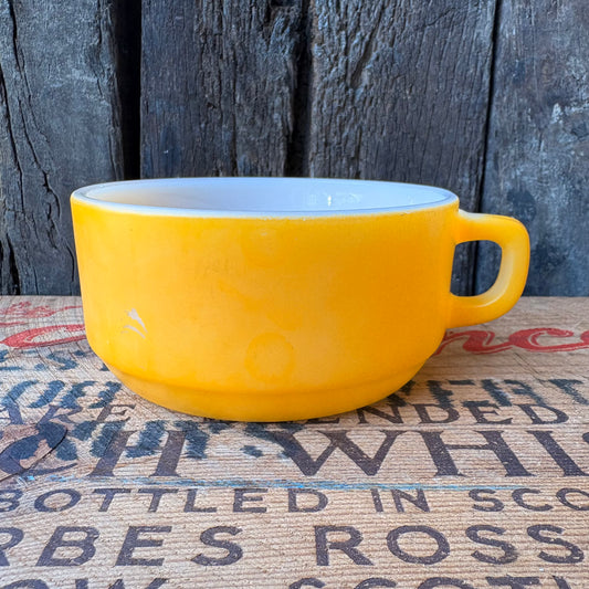 【1960-1976 USA vintage】Fire-King Yellow Soup Mug