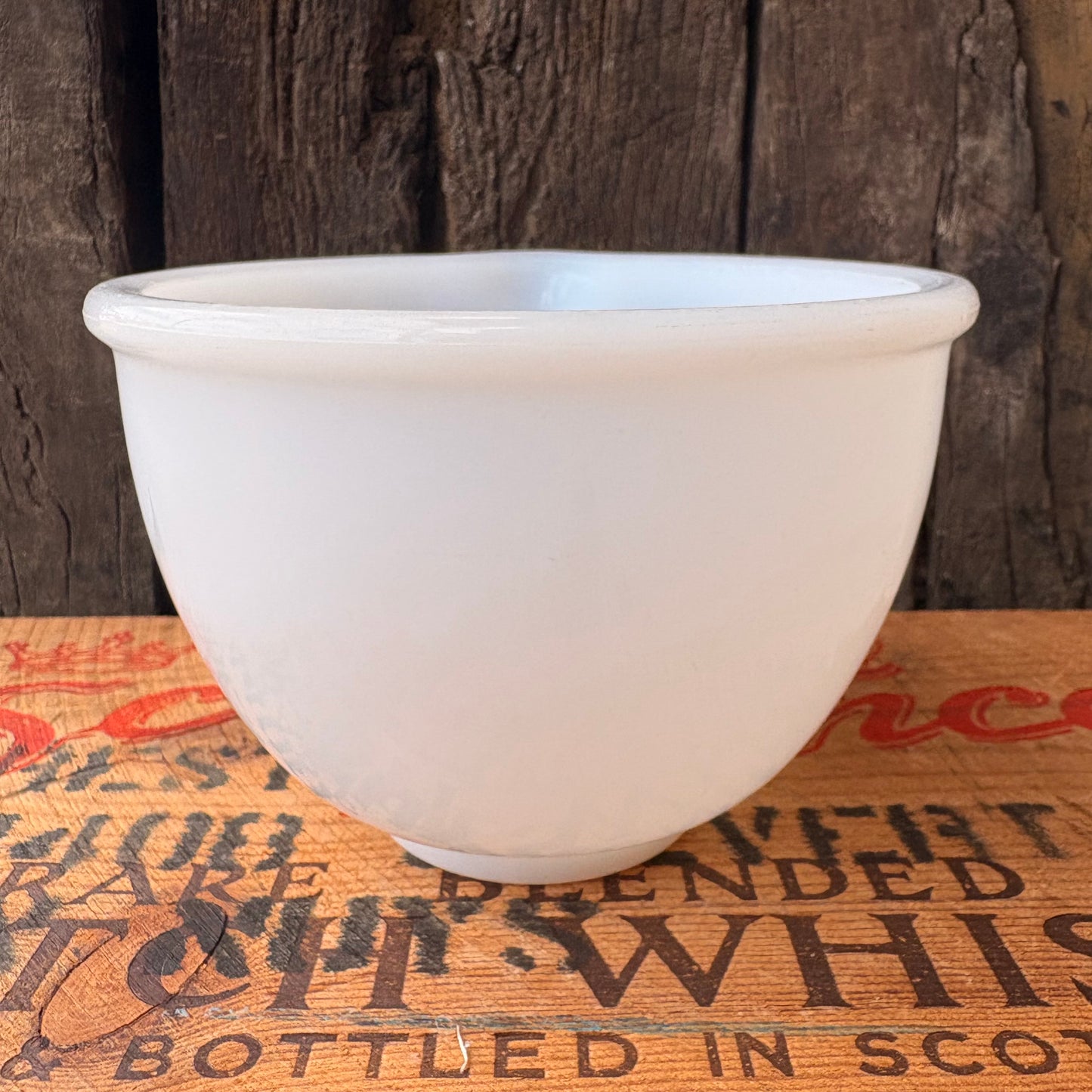 【USA vintage】GLASBAKE Sunbeam Milk Glass Mixing Bowl