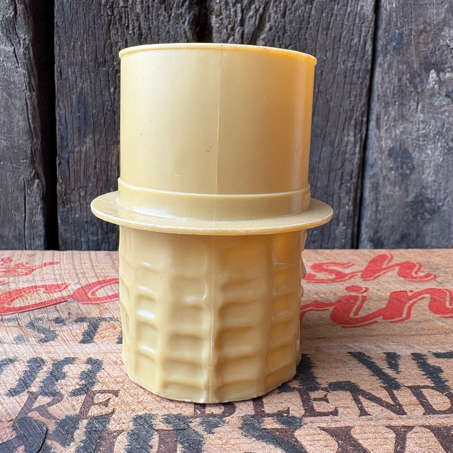 【1950s-1960s USA vintage】MR. PEANUT Plastic Mug Beige