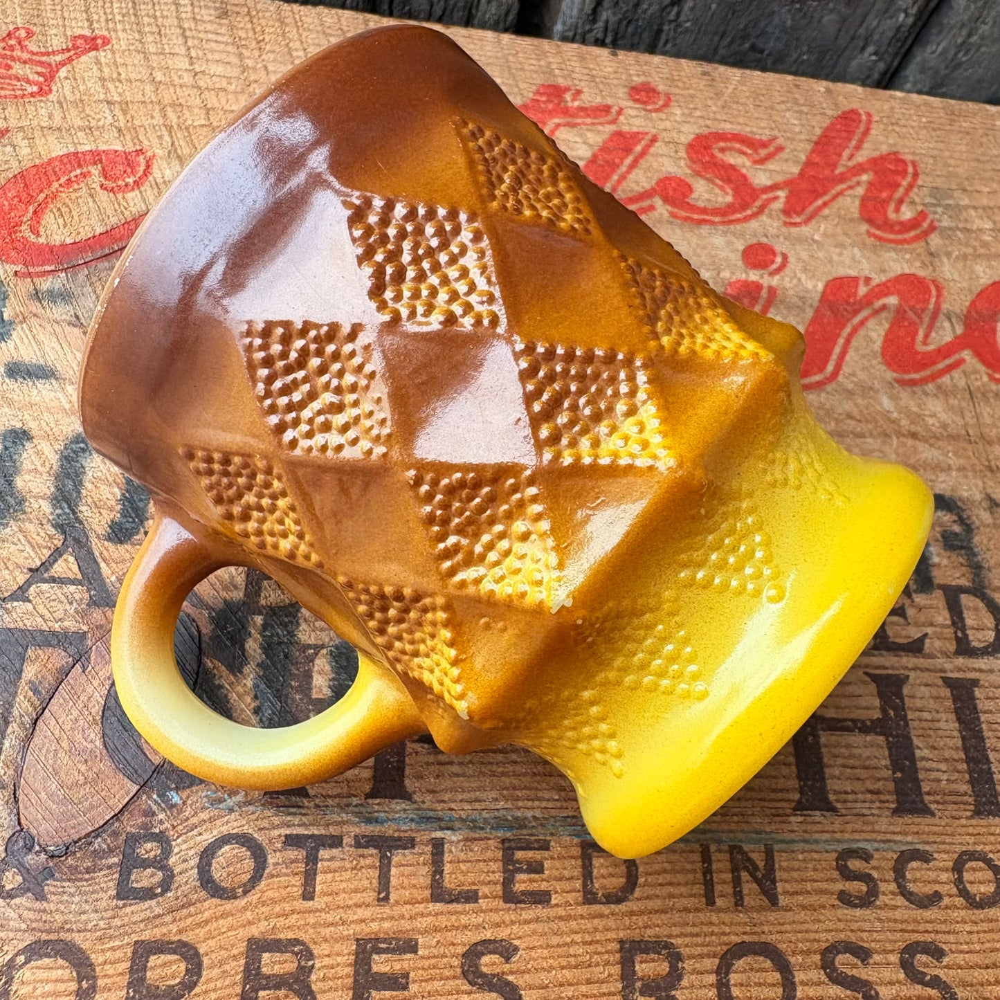 【1977-USA vintage】Fire-King Kimberley mug Yellow