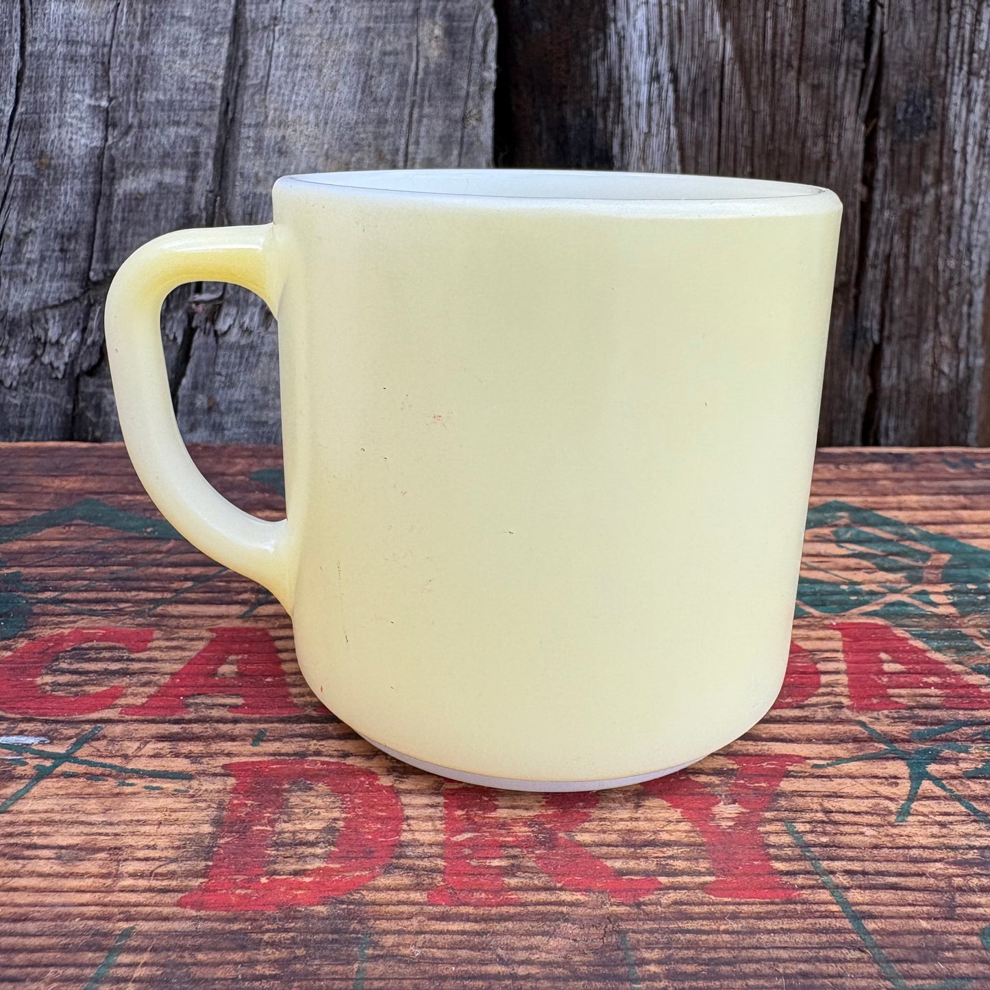 【1960s-1970s USA vintage】FEDERAL mugcup yellow